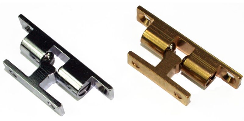 Dørholder fjærbelastet 44 mm - messing
